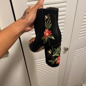 Aquazurra Floral Booties